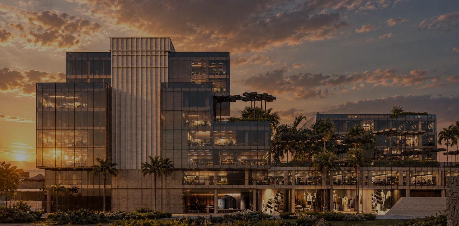 Render de Valley Boulevard al atardecer
